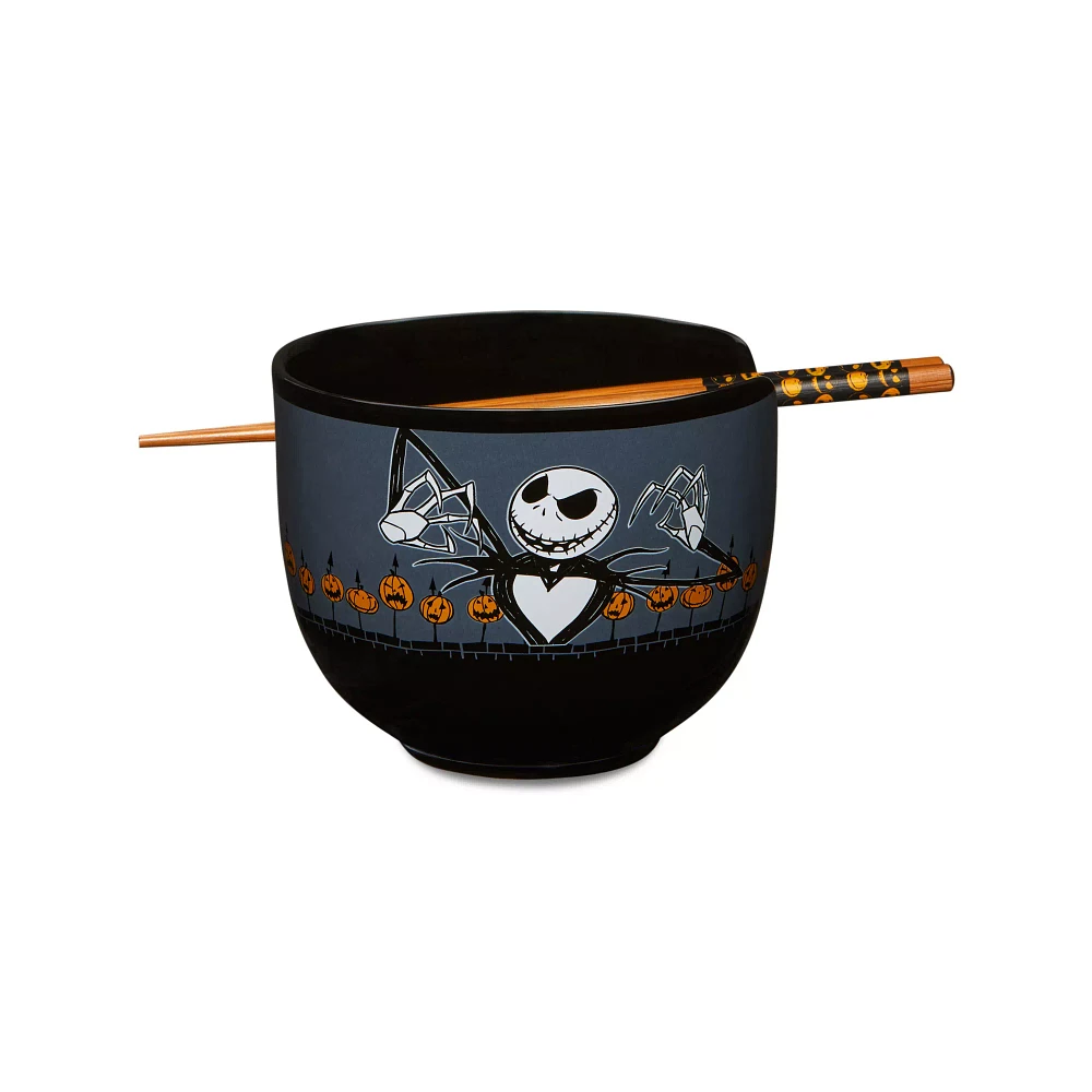 Jack Skellington Pumpkin Bowl with Chopsticks - The Nightmare Before Christmas