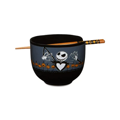 Jack Skellington Pumpkin Bowl with Chopsticks - The Nightmare Before Christmas