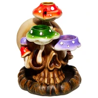 Mushroom Skull Backflow Incense Burner