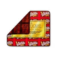 Wonka Golden Ticket Fleece Blanket - Willy Wonka and the Chocolate Factory