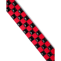 Black and Red Checkered Pyramid Studded Belt