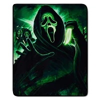 Green Ghost Face Fleece Blanket