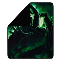 Green Ghost Face Fleece Blanket