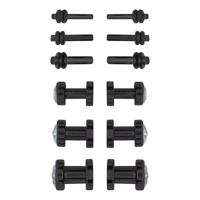 Black and CZ Plugs - 6 Pair