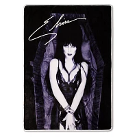 Elvira Purple Coffin Fleece Blanket