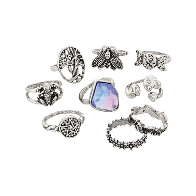 Multi-Pack Moth Pentagram Tree Rings - 9 Pack