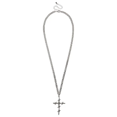 Barbed Cross Pendant Necklace