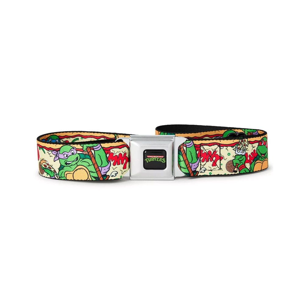 Buckle-Down Pizza Seatbelt Belt - Teenage Mutant Ninja Turtles