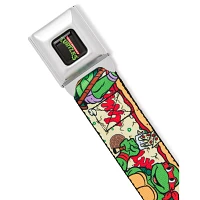 Buckle-Down Pizza Seatbelt Belt - Teenage Mutant Ninja Turtles