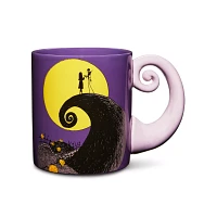 Jack Skellington and Sally Curled Handle Coffee Mug 20 oz. - The Nightmare Before Christmas