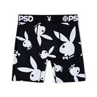 PSD Playboy Bunny White On Black Boxer Briefs