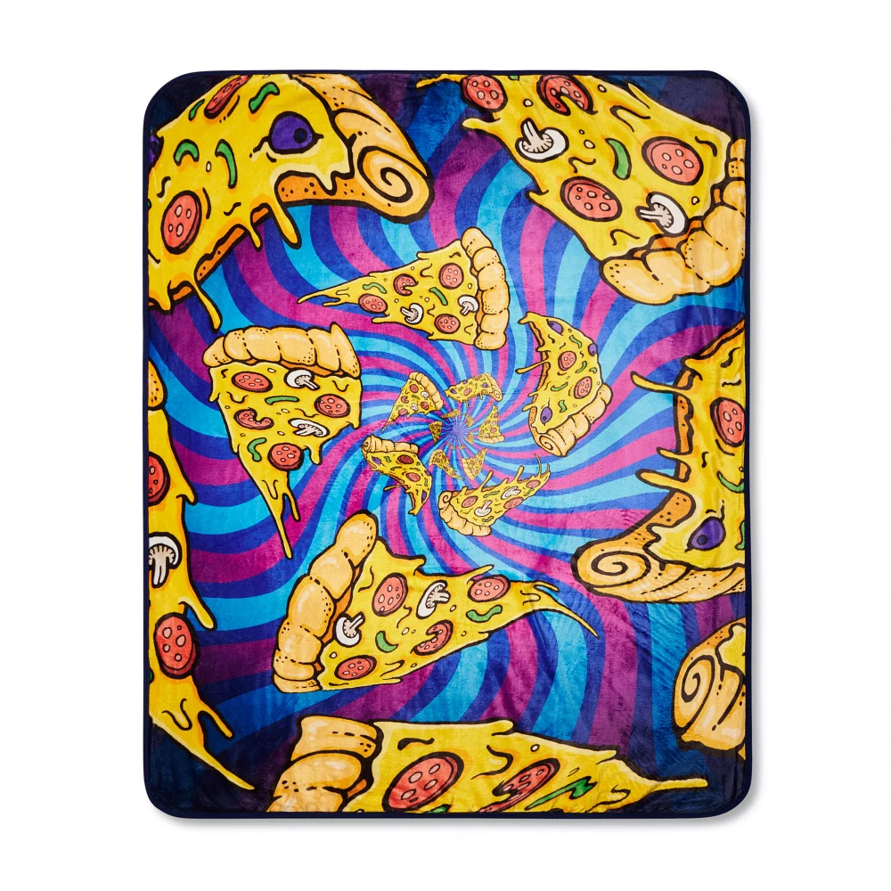 Pizza Trip Reversible Fleece Blanket