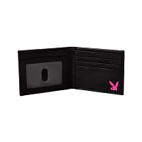 Black and Pink Rhinestone Playboy Bunny Bifold Wallet