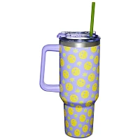 Weed Smile Travel Tumbler with Straw - 40 oz.