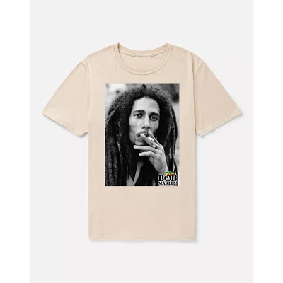 Beige Bob Marley Smoke T Shirt
