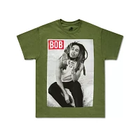 Green Bob Marley Smoke T Shirt