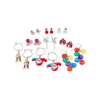 Multi-Pack Circus Clown Earrings - 9 Pack