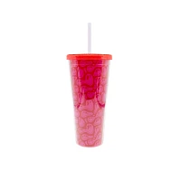 Trippy Drip Smiley Cup with Straw - 22 oz.