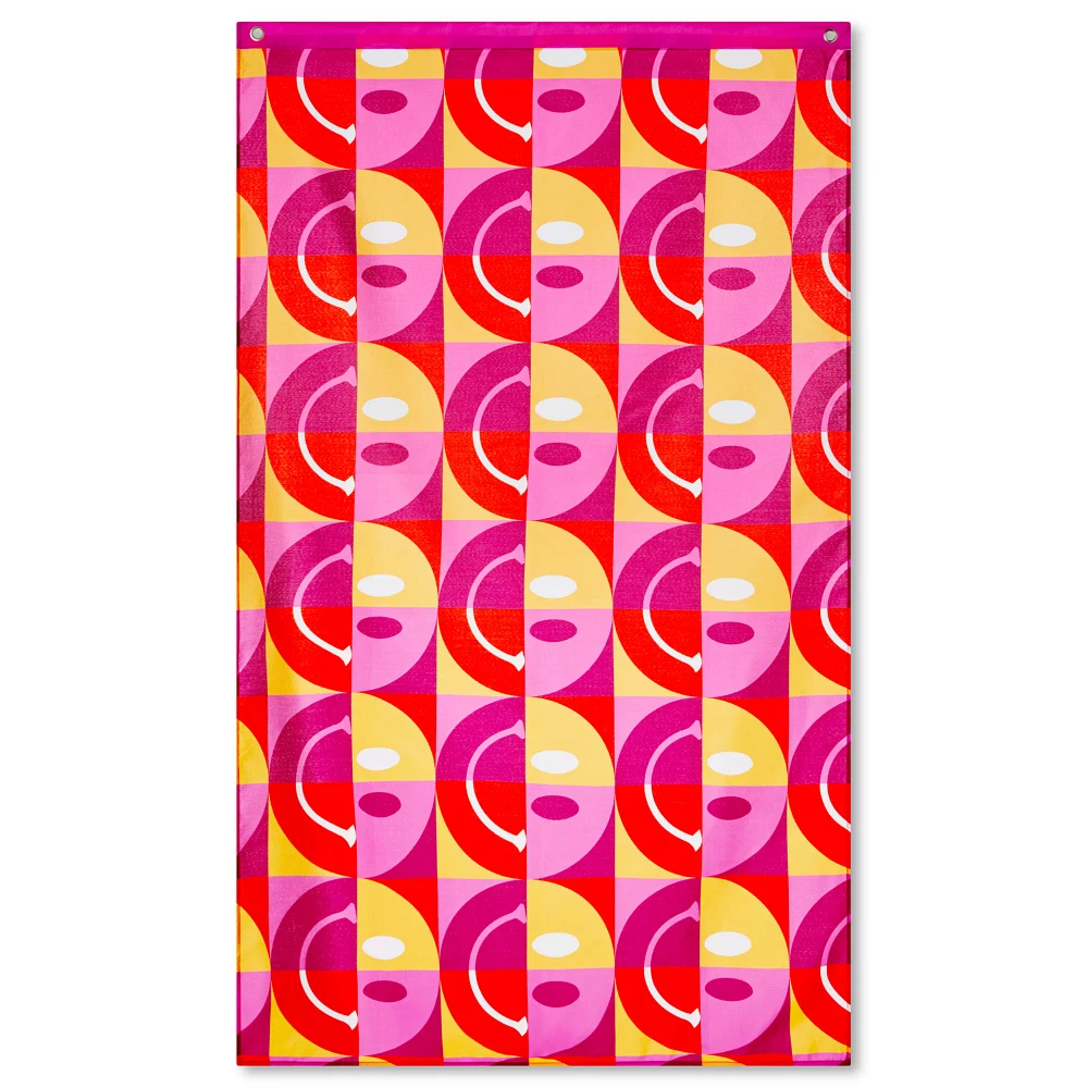 Lesbian Pride Smiley Face Flag