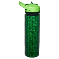 Weed Leaf Pattern Water Bottle - 18 oz.