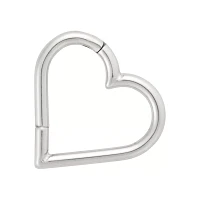 Heart Cutout Hinged Hoop Ring