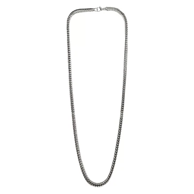 Silvertone Box Chain Necklace