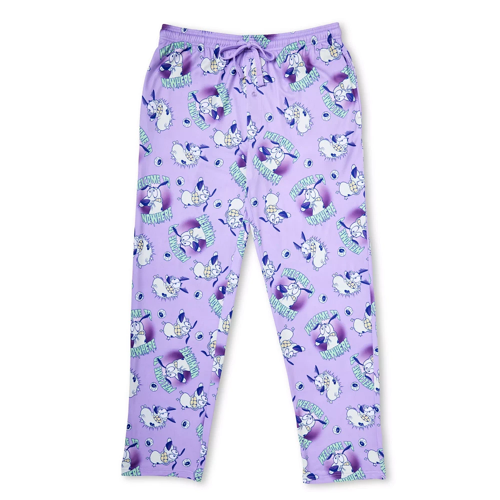 Welcome to Nowhere Purple Lounge Pants - Courage the Cowardly Dog