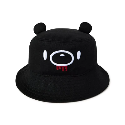 Black Gloomy Bear Face Bucket Hat