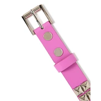 Pink Silvertone Studded Belt