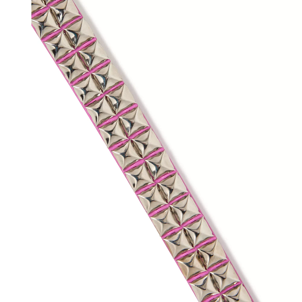 Pink Silvertone Studded Belt