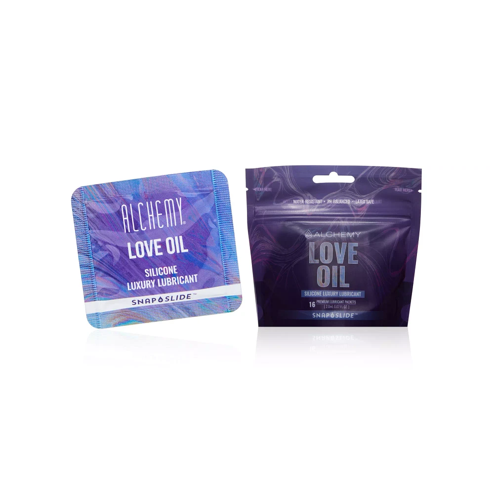 Multi-Pack Love Oil Silicone Luxury Lubricant Packets - 16 Pack