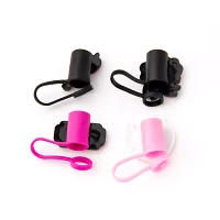 Black and Pink Travel Tumbler Straw Toppers - 4 Pack