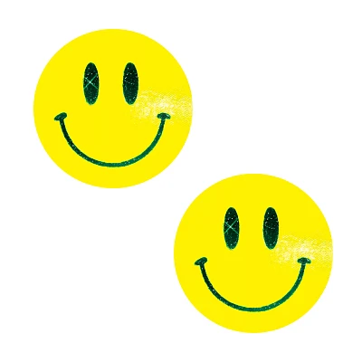 Yellow Smiley Face Nipple Pasties
