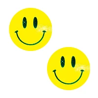 Yellow Smiley Face Nipple Pasties