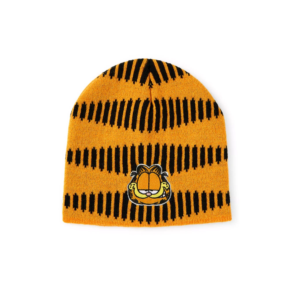 Garfield Striped Orange Beanie Hat