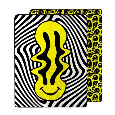 Trippin' Smileys Double-Sided Fleece Blanket