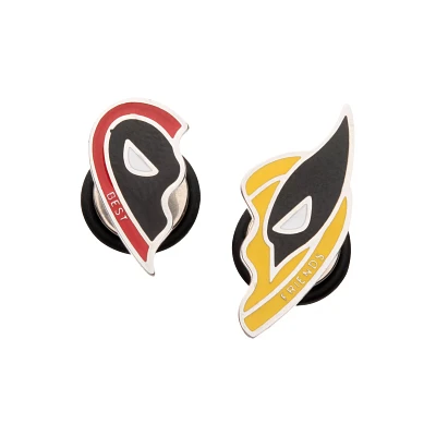 Deadpool Best Friend Heart Fake Plugs - 18 Gauge