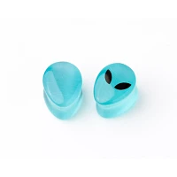 Aquamarine Alien Stone Plugs