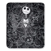 Jack Skellington Outline Fleece Blanket - The Nightmare Before Christmas