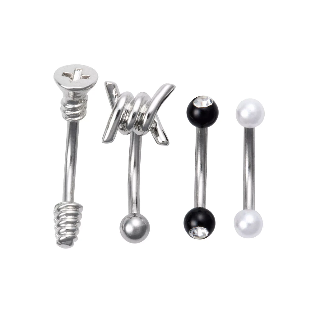 Multi-Pack Nail Curved Barbells 4 Pack - 16 Gauge