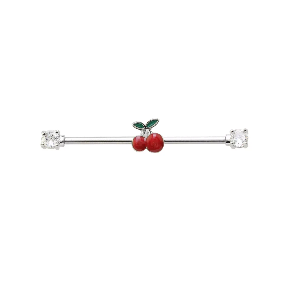 Cherry Cartilage Barbell - 14 Gauge