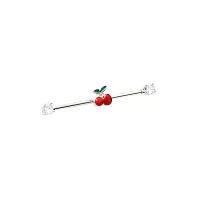 Cherry Cartilage Barbell - 14 Gauge