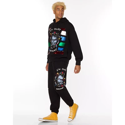 I'm Chucky Wanna Play Sequin Joggers