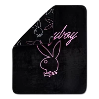 Playboy Bunny Logo Reversible Fleece Blanket