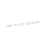 Multi-Pack Pearl Pin Nose Rings and Hoop Nose Rings 9 Pack - 20 Gauge