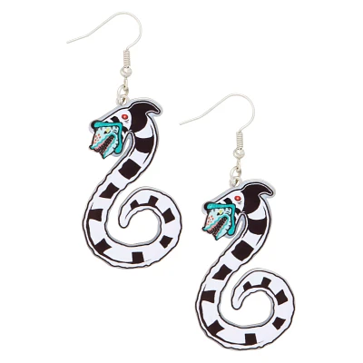 Beetlejuice Sandworm Dangle Earrings