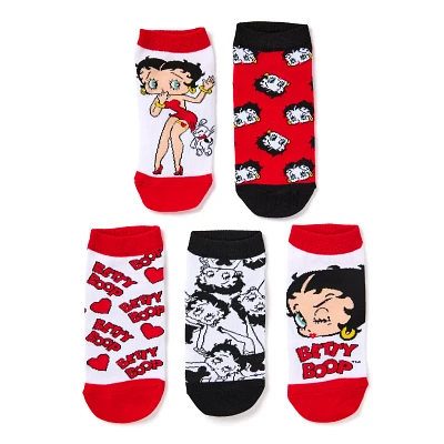 Betty Boop No Show Socks - 5 Pack