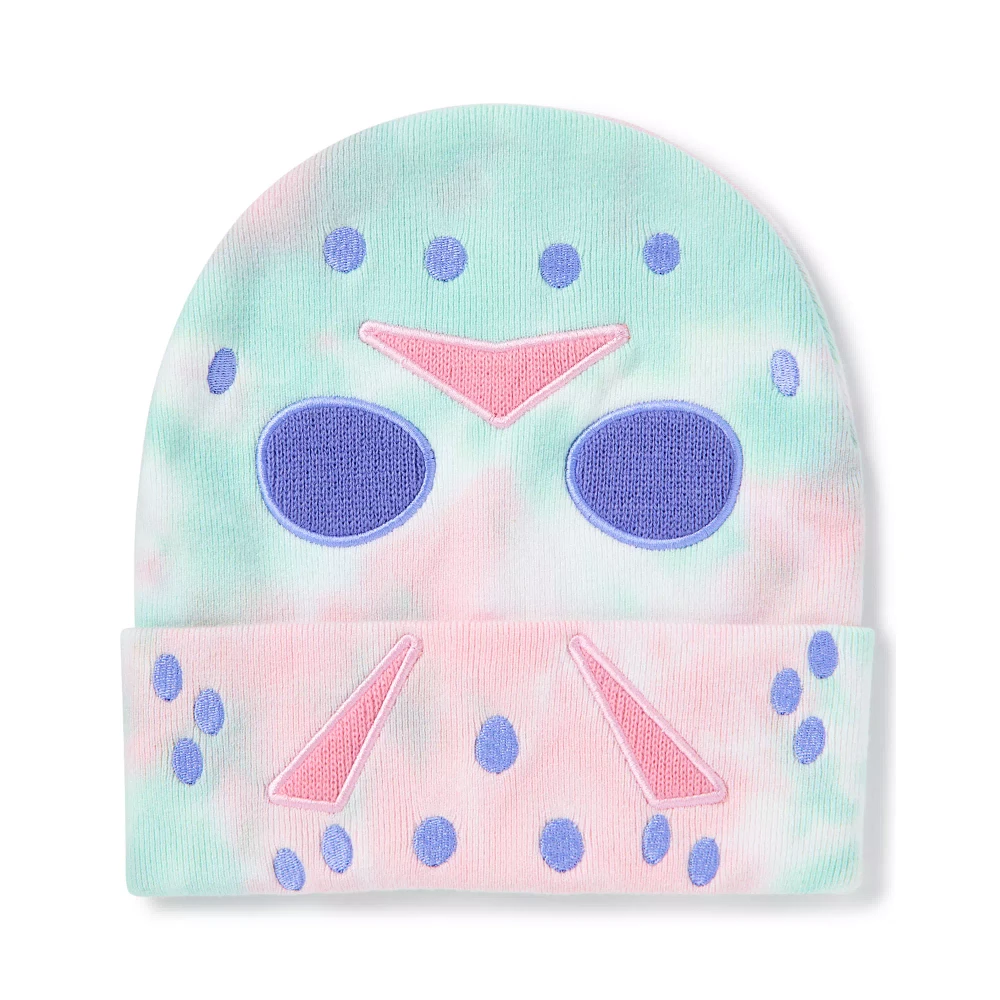 Jason Voorhees Mask Pastel Big Face Cuff Beanie Hat - Friday the 13th