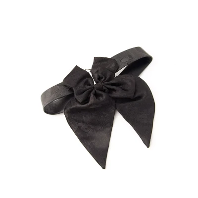 Black Oversized Bow Choker Necklace