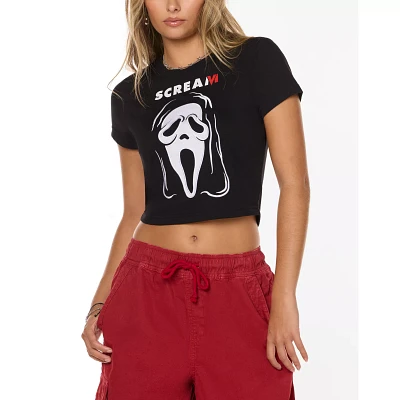 Black Ghost Face Rhinestone Baby T Shirt